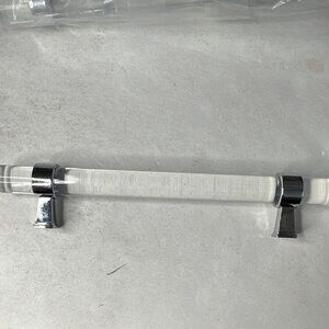 GlideRite 5" CC Clear Acrylic Cabinet Pull Polished Chrome